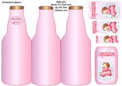 Baby Girl Bottle Tri Fold