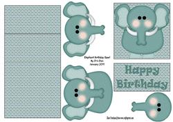 Elephant Birthday Easel