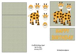 Giraffe Birthday Easel