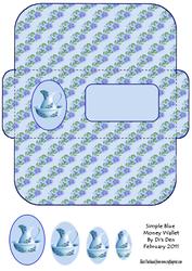 Simple Blue Money Wallet