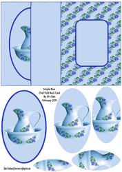 Simple Blue Oval Fold Back