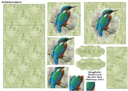 Kingfisher Easel Card