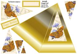 Butterfly Triangle Card