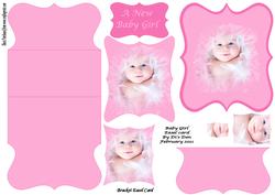 New Baby Girl Easel Card
