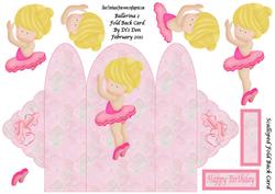 Ballerina 2 Fold Back Card