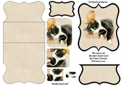 The Lazy Cat Bracket Easel Card