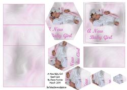 A New Baby Girl Easel Card