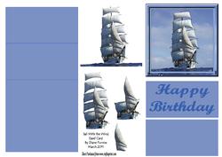 Sail with the Wind Easel Card