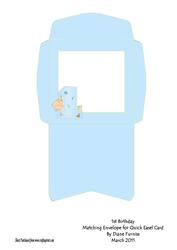 1st Birthday Matching Envy for Easel Card