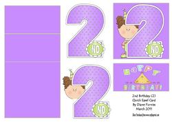 2nd Birthday (2) Quick Easel Card