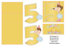 5th Birthday (2) Quick Easel Card