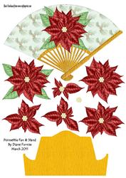 Poinsettia Fan & Stand