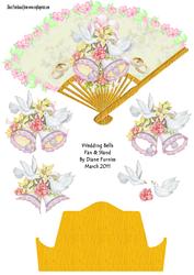 Wedding Bells Fan & Stand