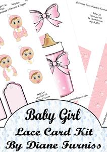 Baby Girl Lace Card Kit