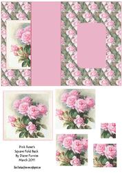Pink Rose's Fold Back Card