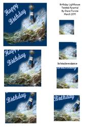 Birthday Lighthouse Twisted Pyramid