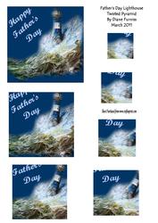 Father's Day Lighthouse Twisted Pyramid