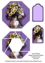 Vase of Flowers Octogon Camera Eye Stacker