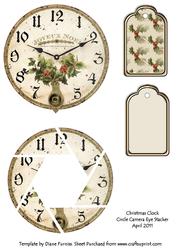 Christmas Clock Circle Camera Eye