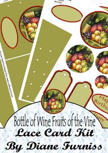 Bottle of Wine Lace Card Kit