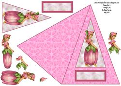 Flower Girl 4 Triangle Card