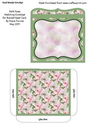 Petit Rose Bracket Easel Card Matching Envelope