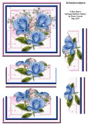 3 Blue Rose's Scalloped Bottom Stacker