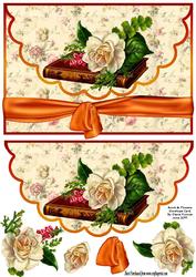 Book & Flowers Envelope Card