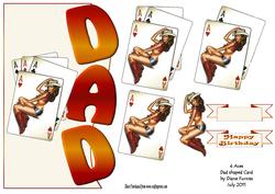 4 Ace's Dad Shaped Card