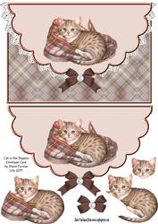Cat in the Slippers Envelope Card