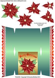 Poinsettia Christmas Cracker Card