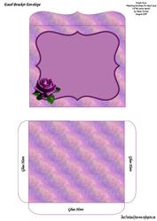 Purple Rose Matching Envelope