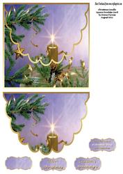 Christmas Candle Square Envelope Card