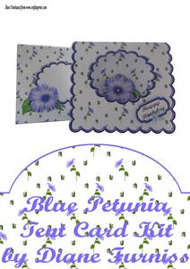 Blue Petunia Tent Card Kit