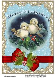Singing Christmas A4 Card Front