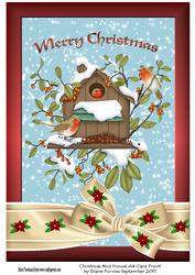 Christmas Birdhouse A4 Card Front