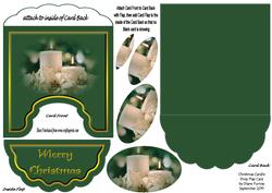 Christmas Candle Drop Flap Card