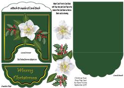 Christmas Rose Drop Flap Card