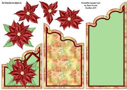 Poinsettia Cascade Card