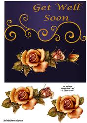 Get Well Square Floral Card
