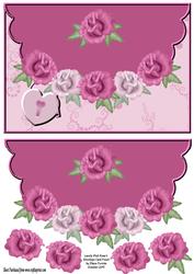 Lovely Pink Rose's Envelope Card