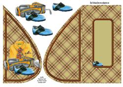 Golfer Teardrop Card