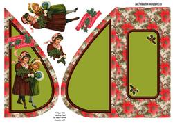 Vintage Girls Teardrop Card