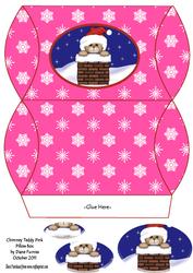Chimney Teddy Pink Pillow Box