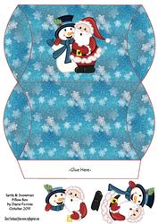 Santa & Snowman Pillow Box