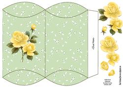 Yellow Rose Pillow Box