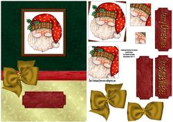 Twisted Santa Pyramid Card Front