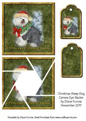 Christmas Sheep Dog Camera Eye Stacker