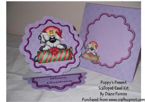 Puppy's Present Scalloped Easel Kit