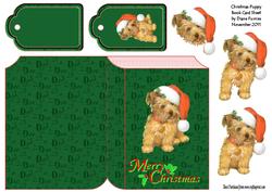 Christmas Puppy Book Card Sheet